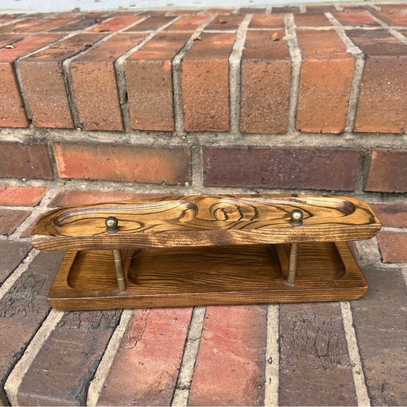 WOODEN ACCESSORIES TRAY with Brass Hardware 💗💗💗 - Picture 4 of 7